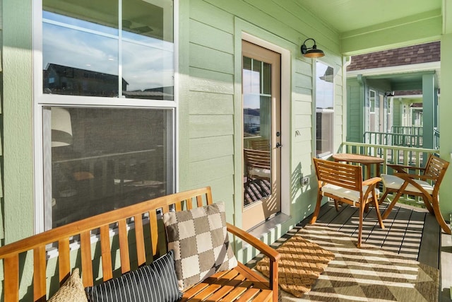 balcony with covered porch