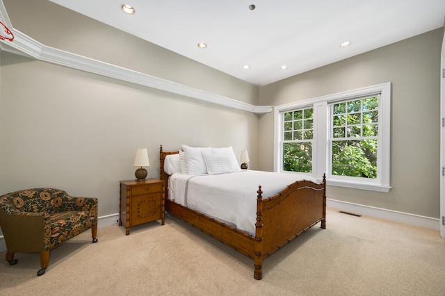 view of carpeted bedroom