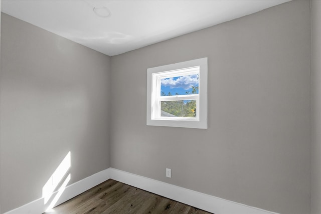 empty room featuring hardwood / wood-style flooring