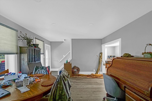 interior space featuring hardwood / wood-style flooring