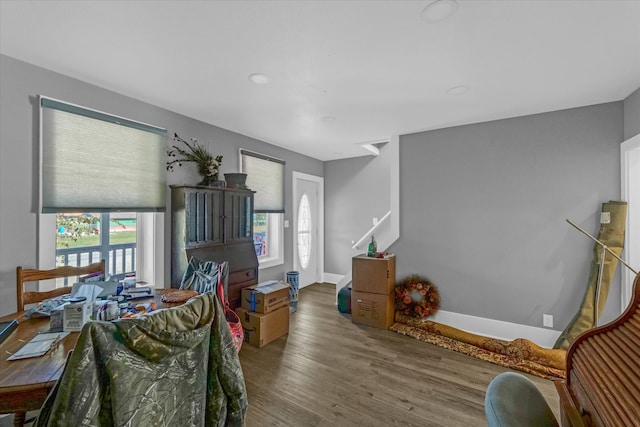 interior space featuring hardwood / wood-style flooring