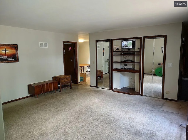 view of carpeted empty room