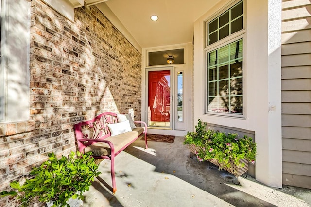 entrance to property with a porch