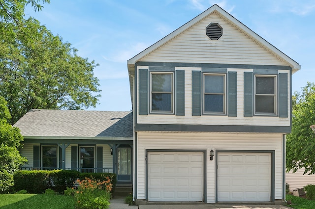 view of front facade with a garage