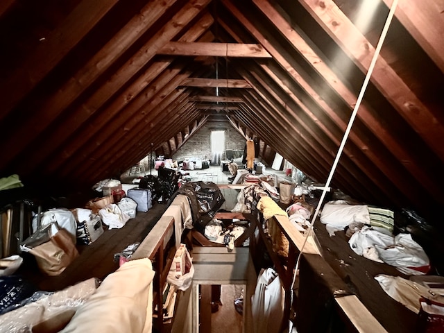 view of attic