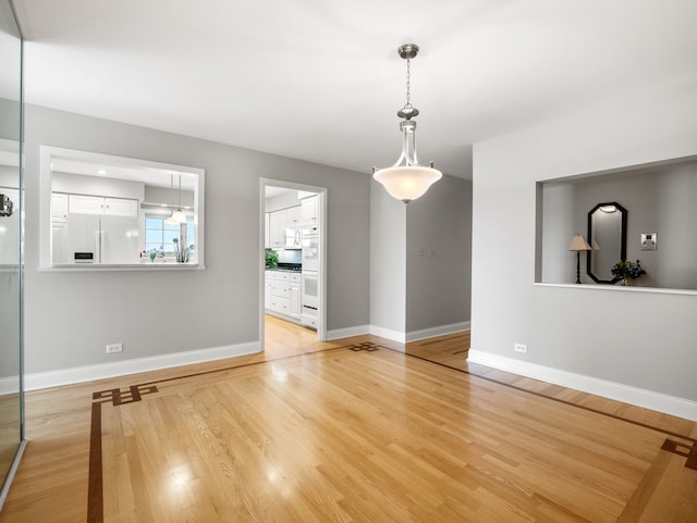 interior space featuring light wood-type flooring