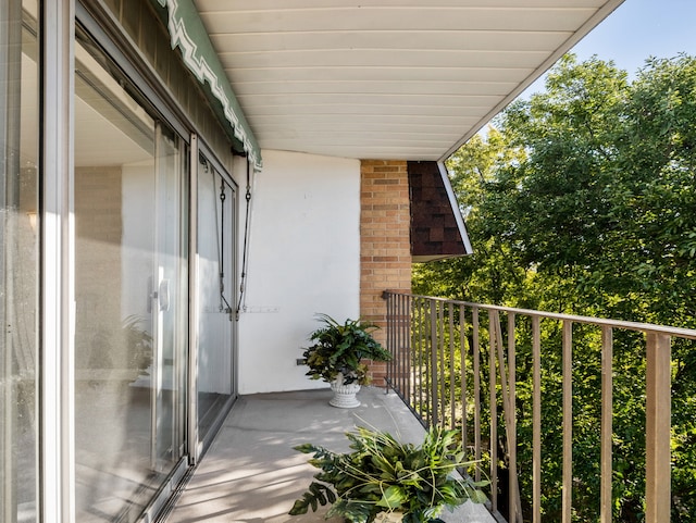 view of balcony