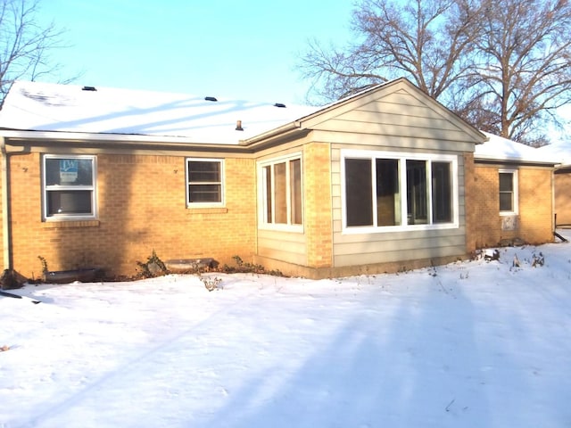 view of snowy exterior