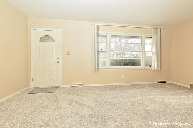 view of carpeted entryway