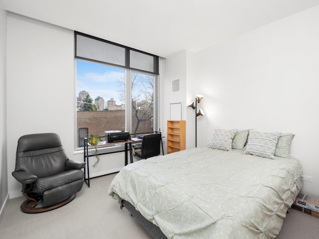 bedroom featuring carpet