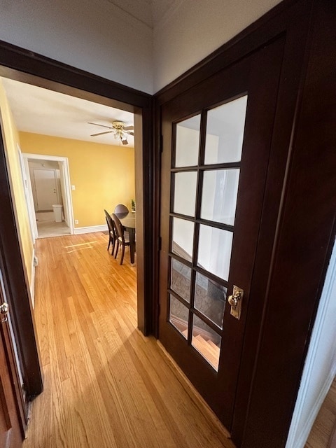 interior space featuring light wood-type flooring