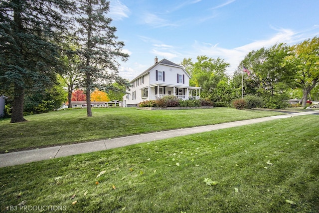 view of front of house with a front yard