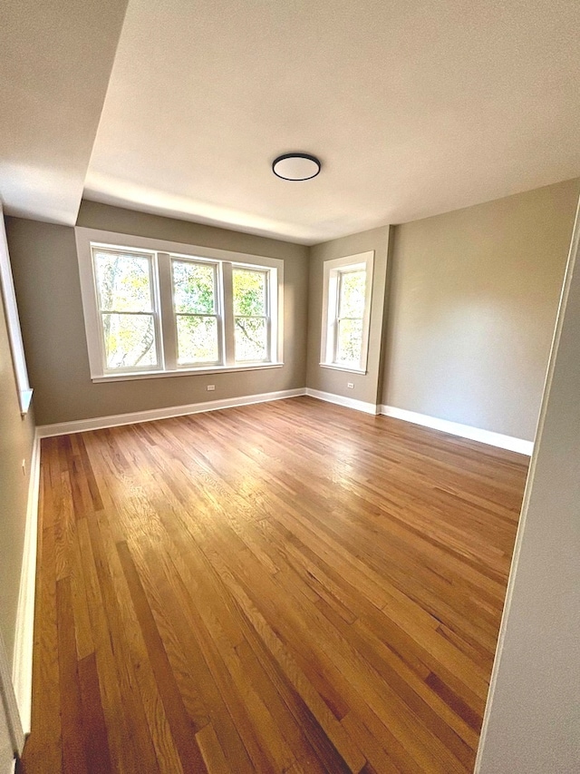 empty room featuring hardwood / wood-style floors