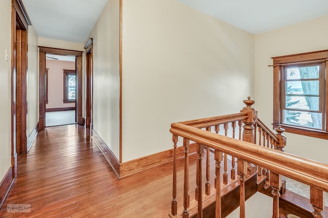 hallway featuring hardwood / wood-style flooring