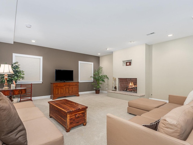 view of carpeted living room