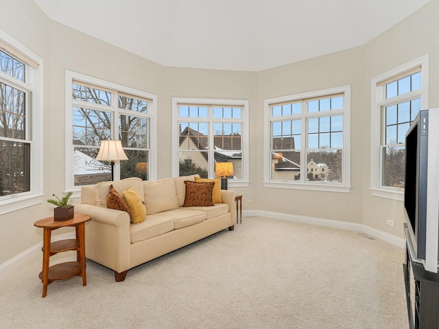 sunroom with plenty of natural light