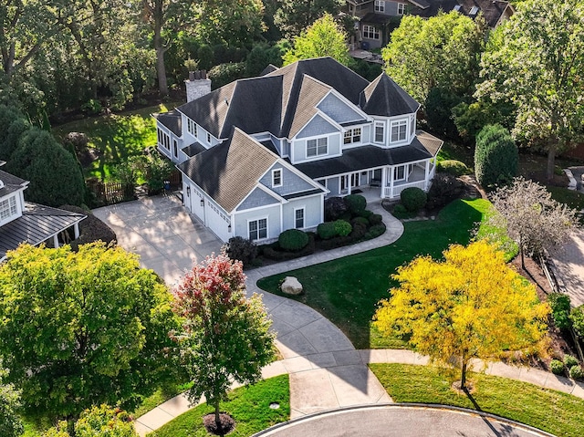 birds eye view of property