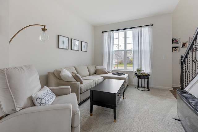 view of carpeted living room