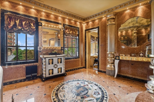1355 N Astor St, Chicago, IL 60610 - bathroom featuring crown molding