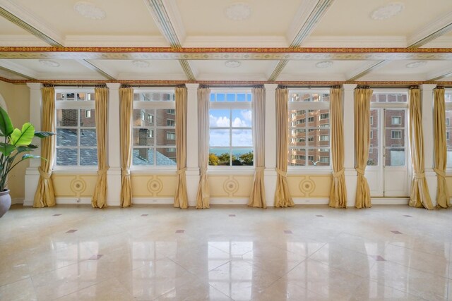 1355 N Astor St, Chicago, IL 60610 - misc room with ornamental molding, beam ceiling, and coffered ceiling
