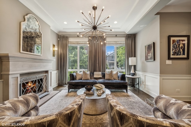 living room featuring hardwood / wood-style floors