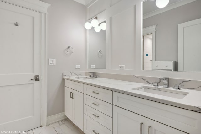 bathroom with vanity