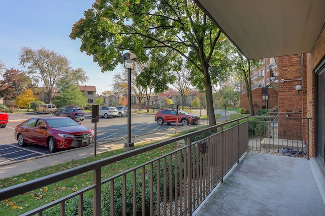 balcony with a residential view