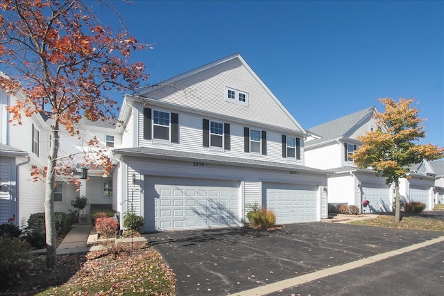 view of front property with a garage