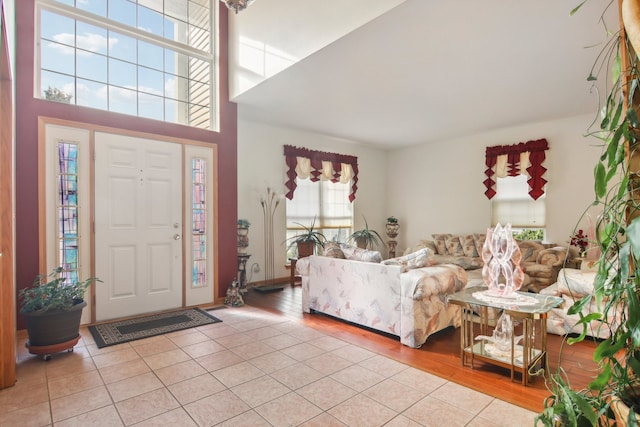 entrance foyer with light hardwood / wood-style flooring