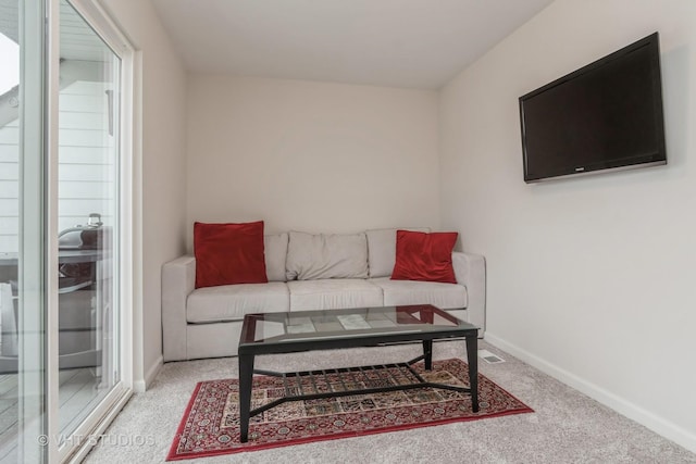 view of carpeted living room