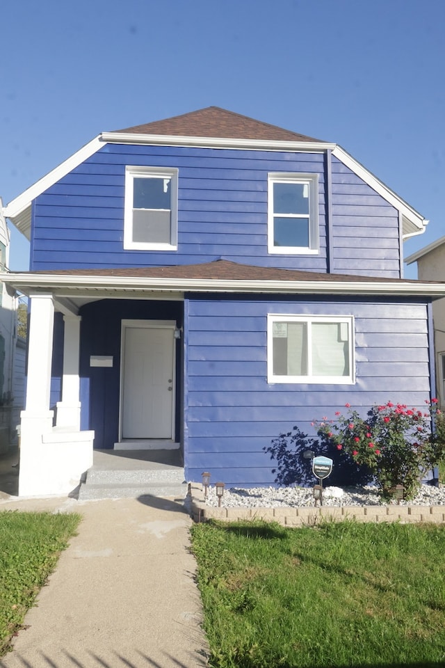 view of front of property with a porch