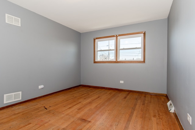 empty room featuring light wood-type flooring