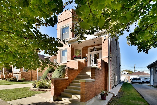 view of front of property with covered porch