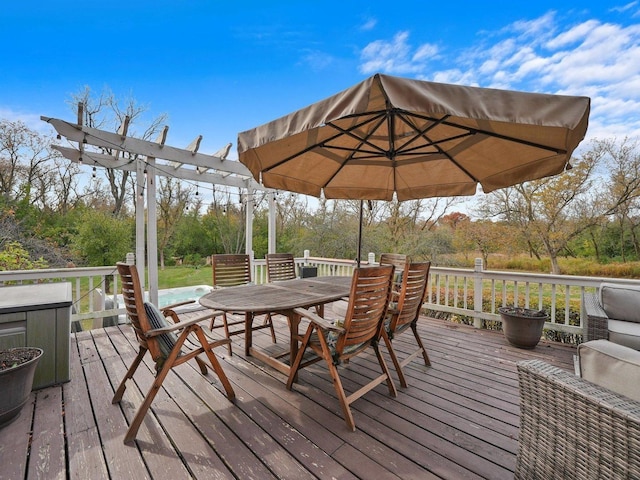 view of wooden terrace