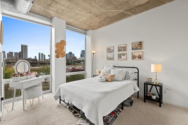 view of carpeted bedroom