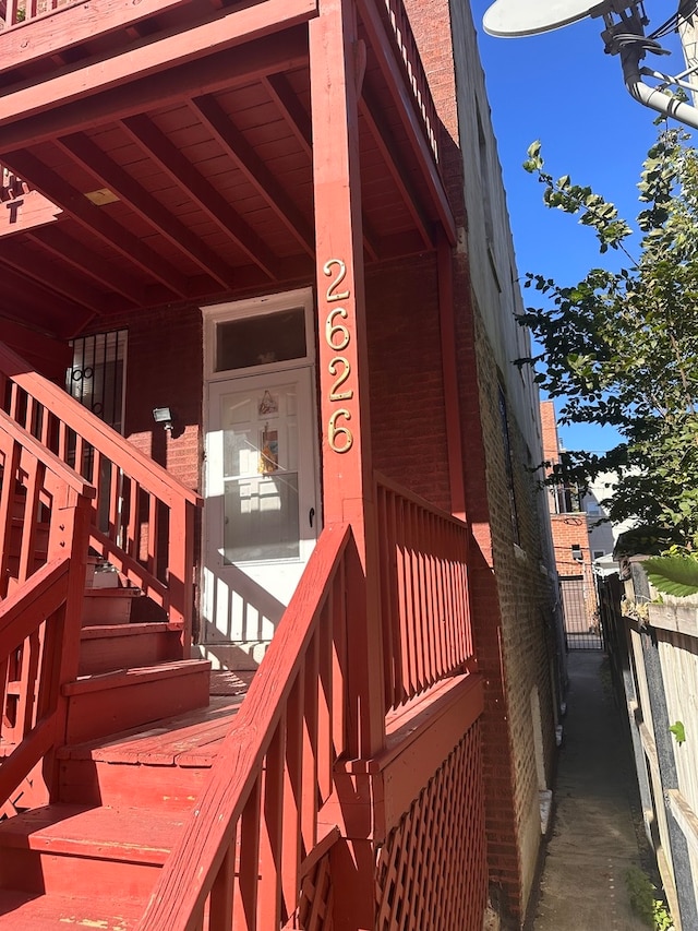 view of doorway to property