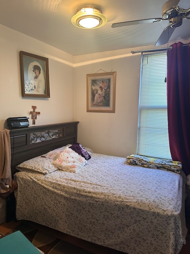 bedroom with ceiling fan