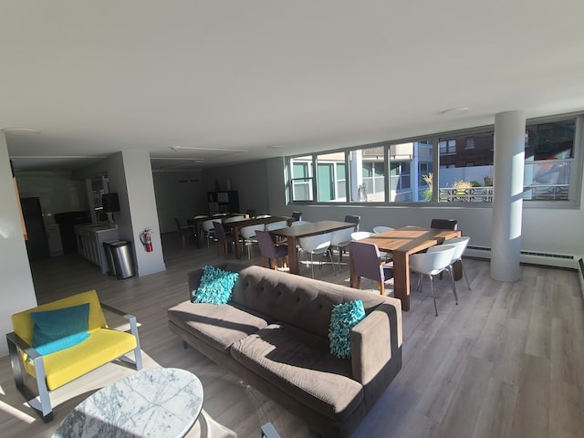 living room featuring hardwood / wood-style flooring