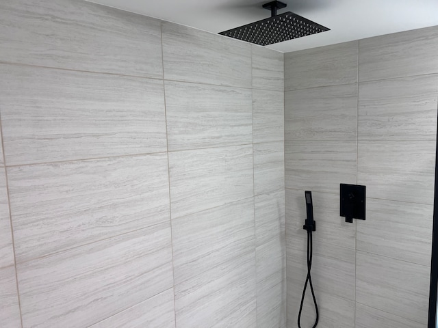 room details with tiled shower