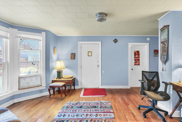 interior space featuring wood-type flooring