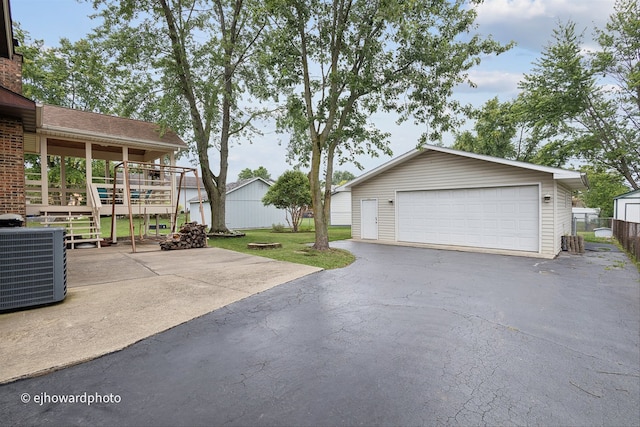 exterior space with a yard and cooling unit