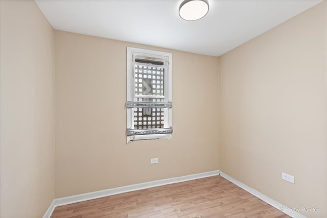 empty room featuring light hardwood / wood-style floors