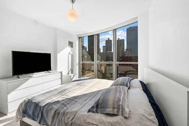 bedroom with carpet floors