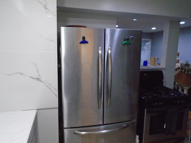8252 N Octavia Ave, Niles, IL 60714 - room details with appliances with stainless steel finishes and recessed lighting