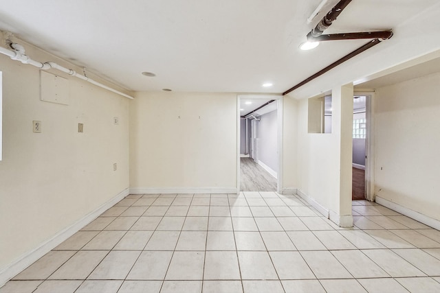 view of tiled spare room