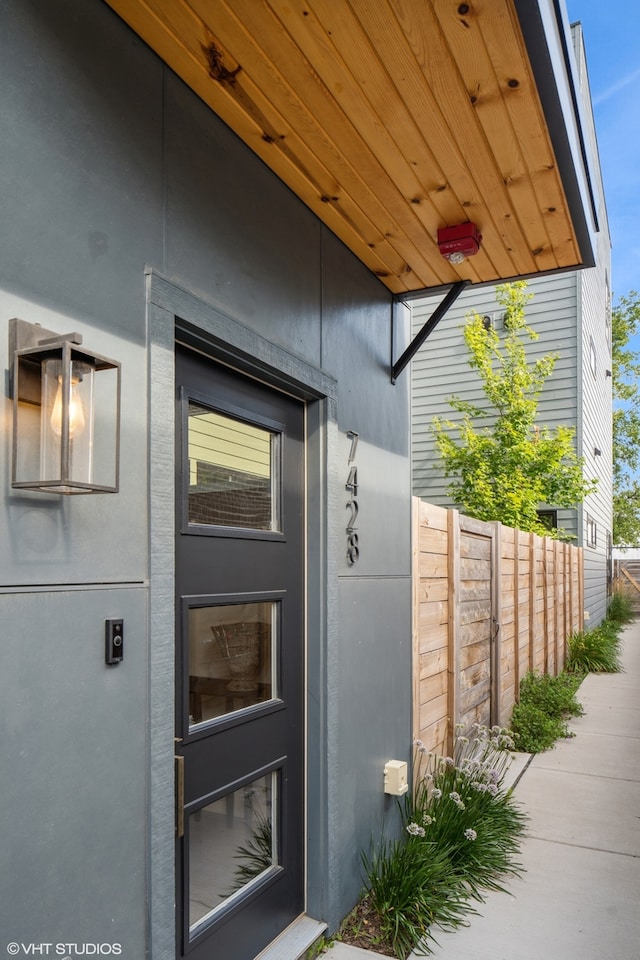 view of doorway to property