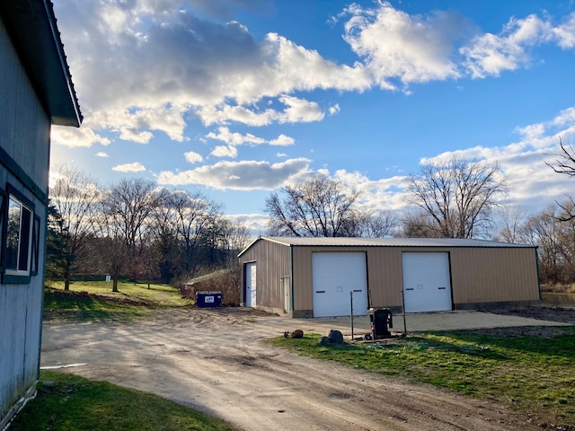 view of outdoor structure featuring a garage