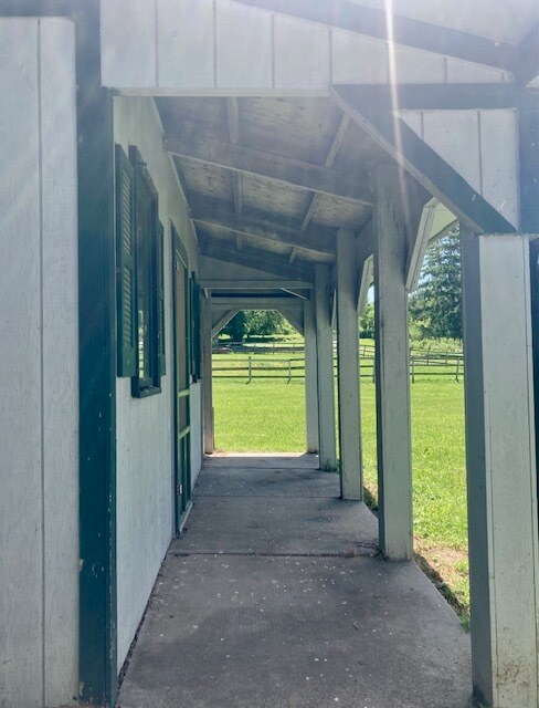 view of horse barn