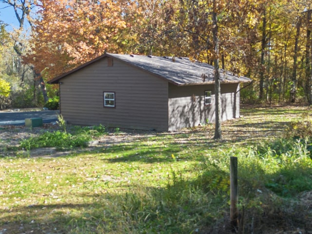 exterior space with a lawn