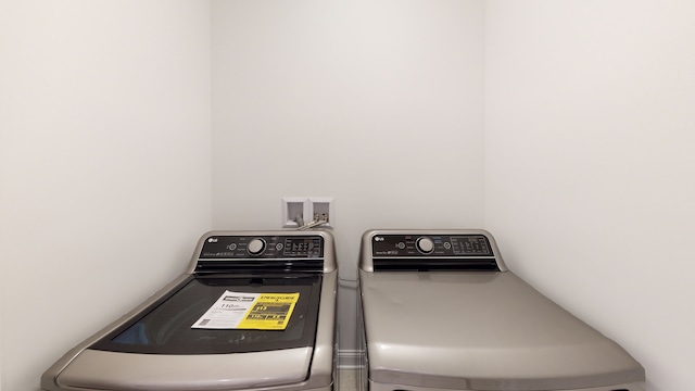 laundry area featuring washer and dryer